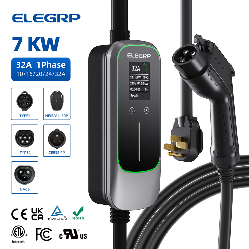Portable Ev Charger - ELEGRP 32 Amp tragbares Ladegerät für
