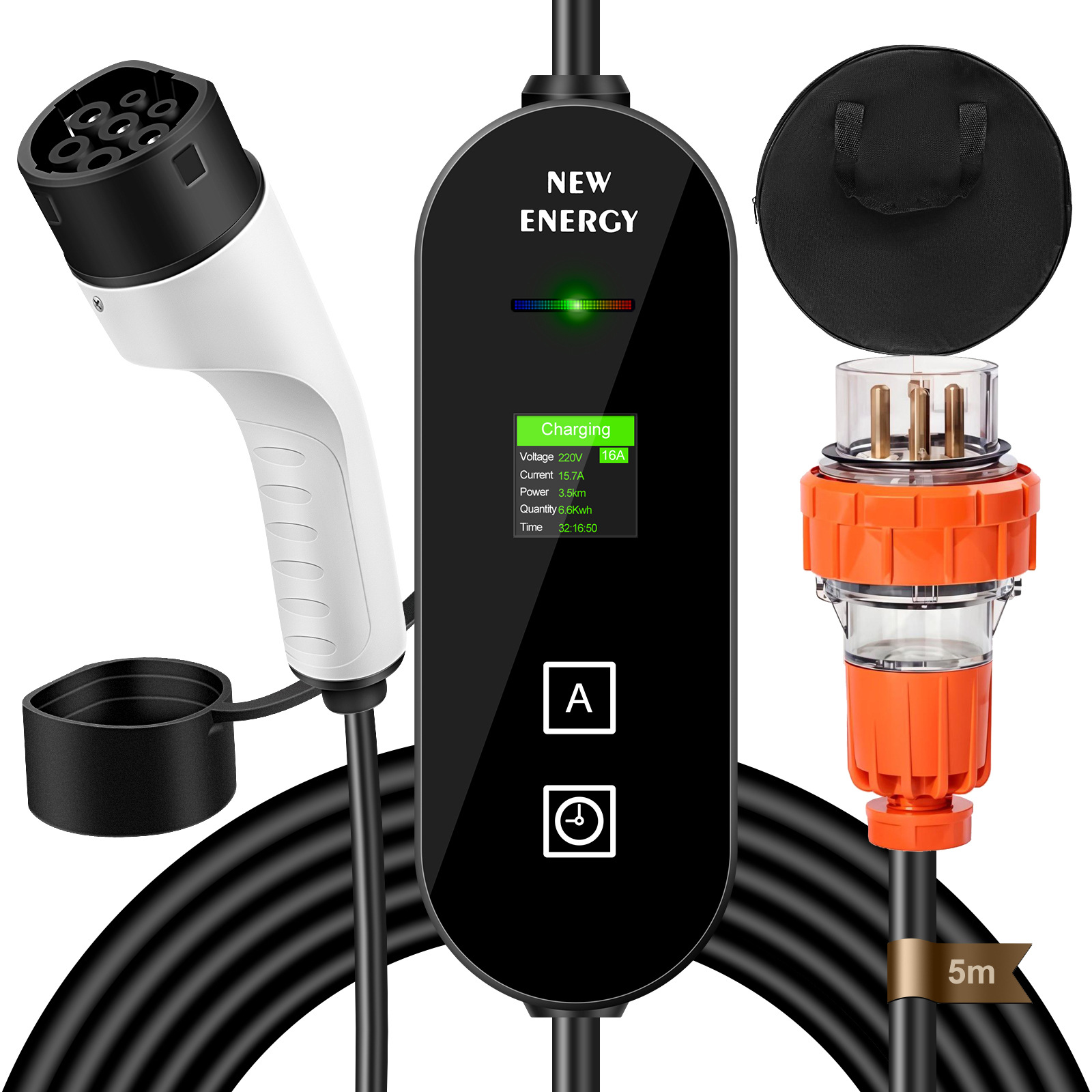 Portable Ev Charger 32A Type 2 Cee Plug - EU/UK-Stecker CEE 32A/16A Tragbare EV-Ladestation AC