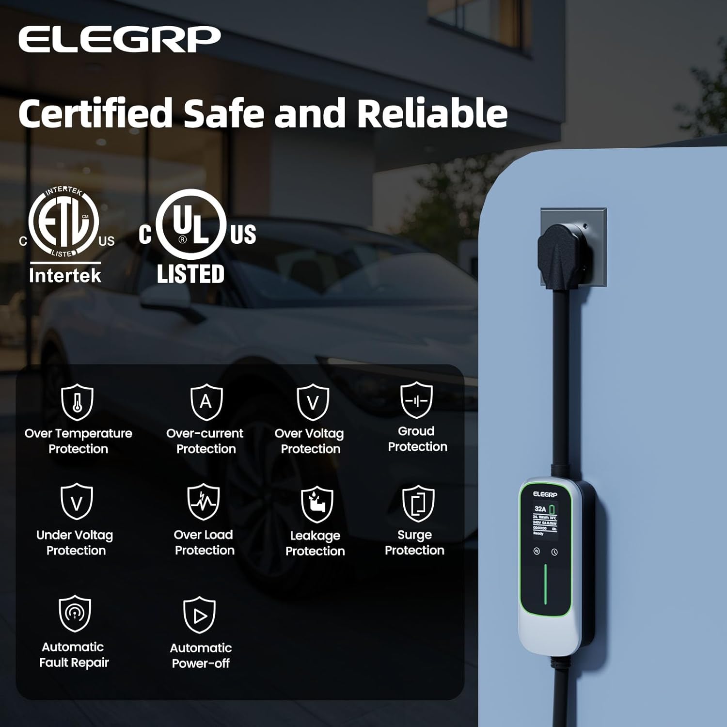 ELEGRP 32 Amp tragbares Ladege – Portable Ev Charger Bewertung und Preis