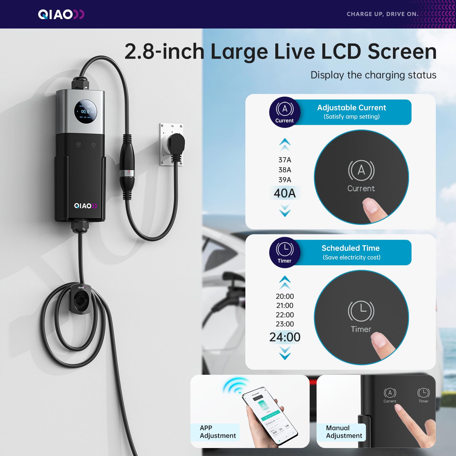 QIAO Level 2 EV-Ladegerät SAE  – Portable Ev Charger Bewertung und Preis