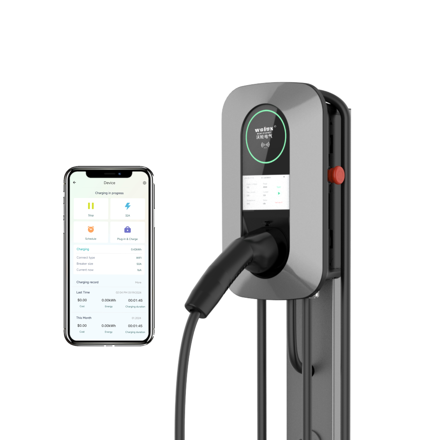 22kW AC Heimladestation EV Wal – Home Ev Charger Bewertung und Preis