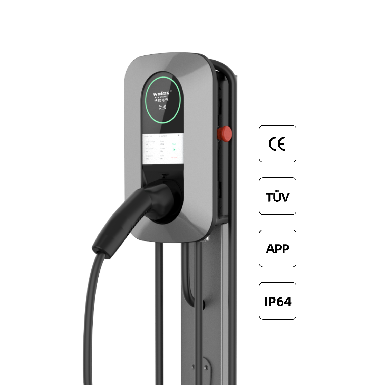 22kW AC Heimladestation EV Wal – Home Ev Charger Bewertung und Preis