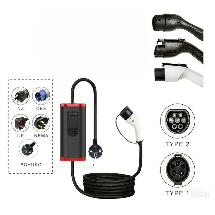 7 kW Typ 2 (IEC 62196) Tragbar – Ev Charger Bewertung und Preis