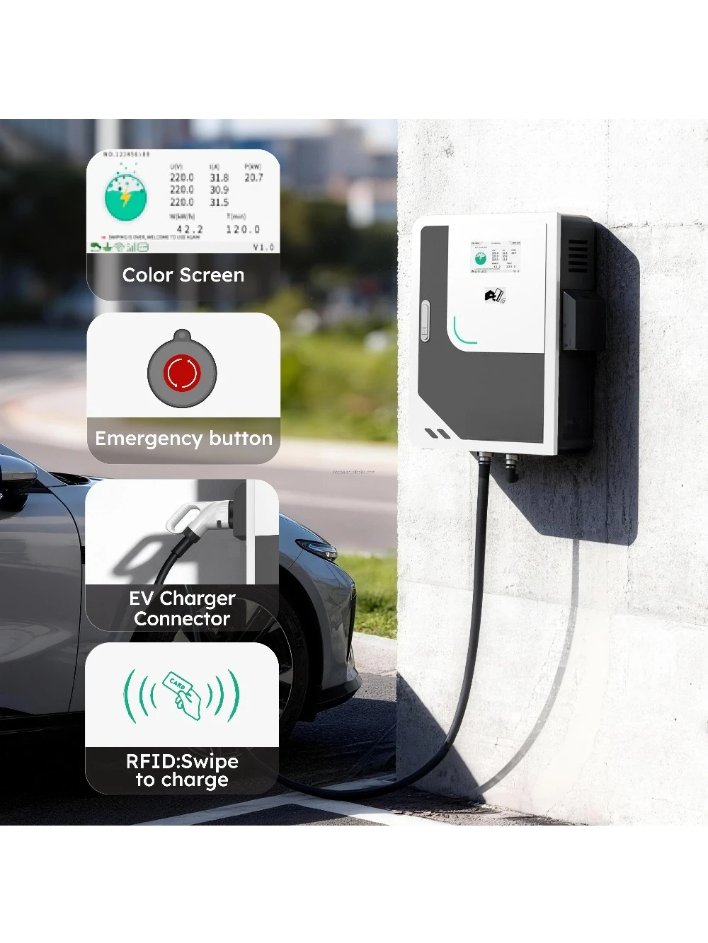 Hochleistungs-EVSE 30kW 40kW 6 – Ev Charging Pile Bewertung und Preis