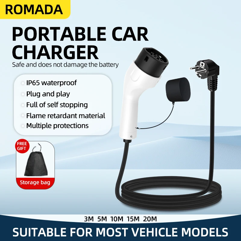 ROMADA 3,5KW 16A EV Tragbares  – Ev Charger Adapter Bewertung und Preis