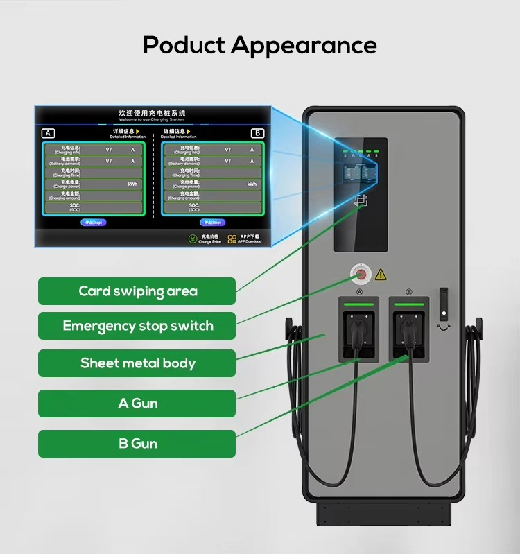 Duale DC-EV-Ladestation 40kW 8 – Ev Charging Pile Bewertung und Preis